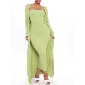 FASHION NOVA Midi Dress Set